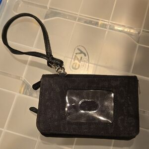 Thirty-One Black Clutch Wristlet Compact Design